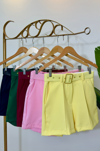 SHORT FEMININO COM CINTO CHIC LET REF. 10SHO04